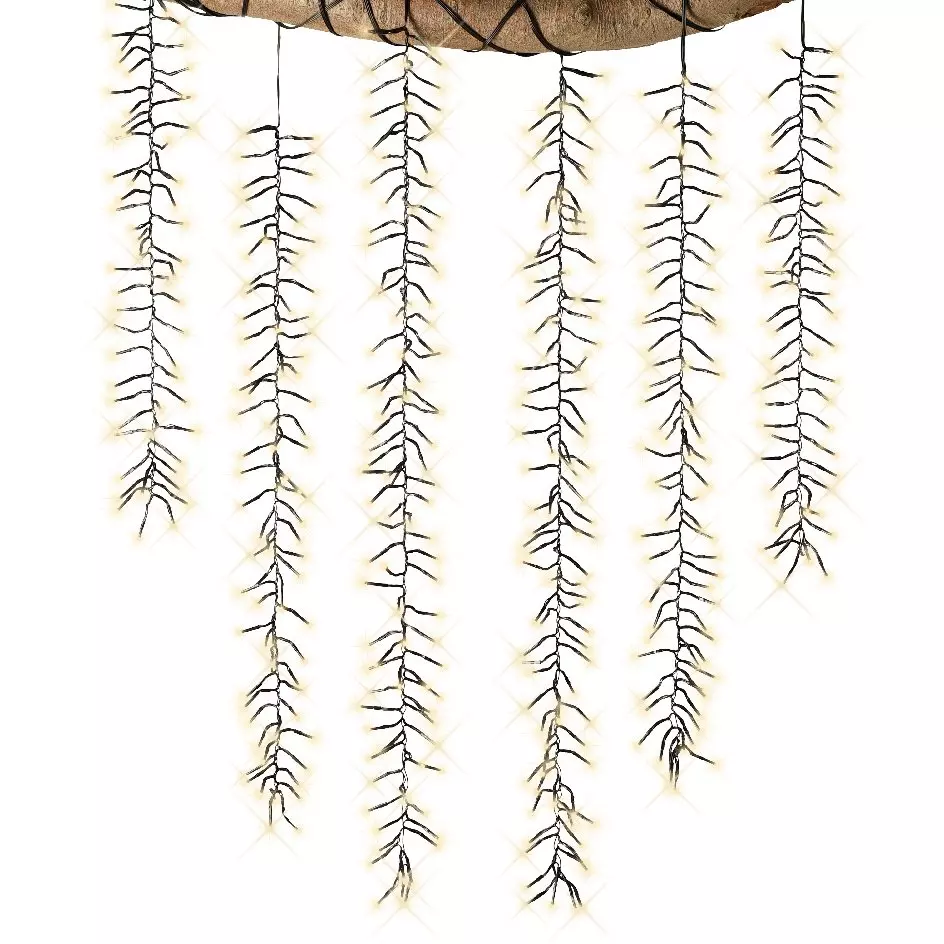 Cascade lumineuse effet scintillant L2 m Blanc chaud 480 LED CN 7