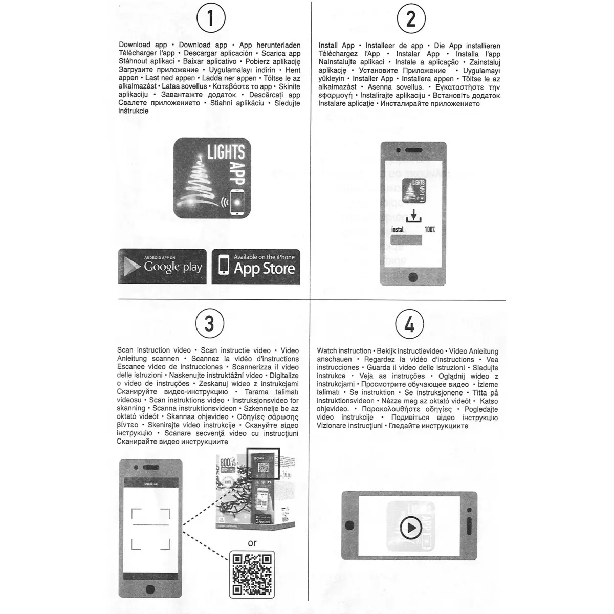 Guirlande lumineuse Bluetooth 11 m Blanc chaud 560 LED 4