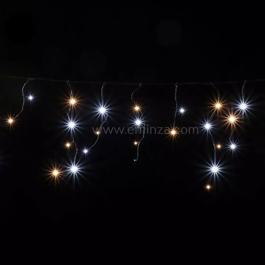 Eisregen-Lichterkette zweifarbig L7,50 m Warmweiß und kaltweiß 175 LEDs 2