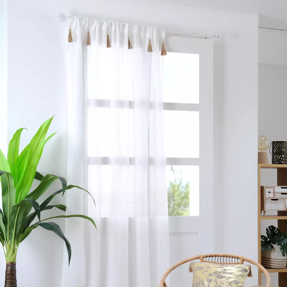 Voilage (140 x 260 cm) Ibiza Ecru 1