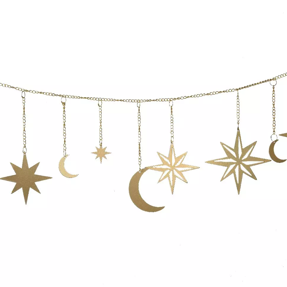 Guirnalda Lunas y estrellas Oro