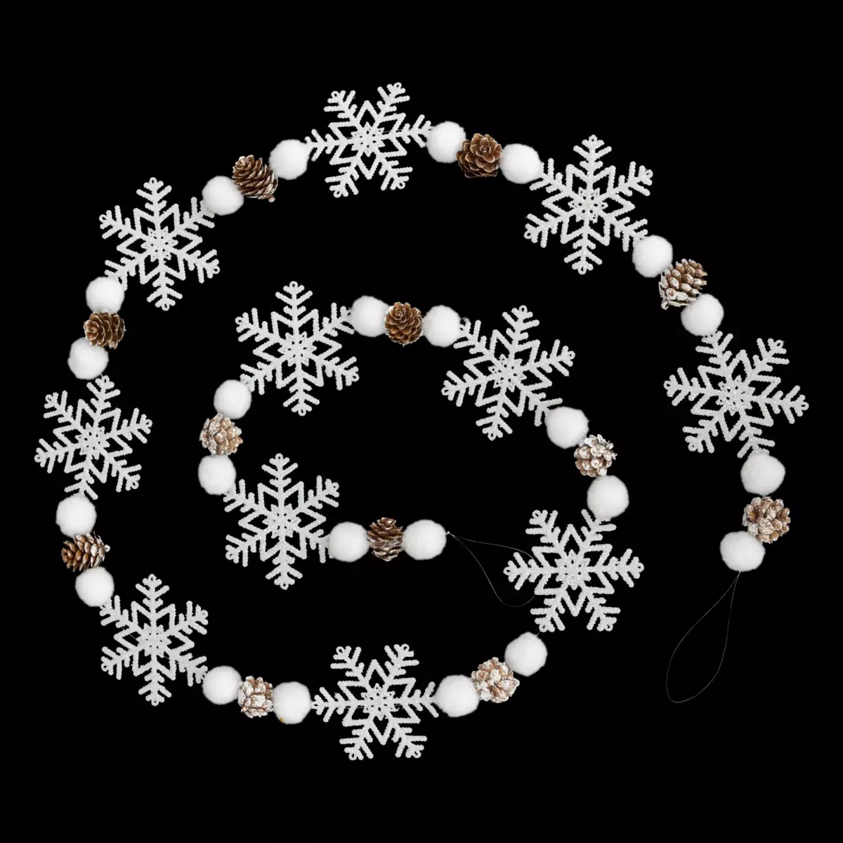 Guirlande Flocons De Neige Iridescents 19,8m - Décoration Holographique Noël Et Fêtes