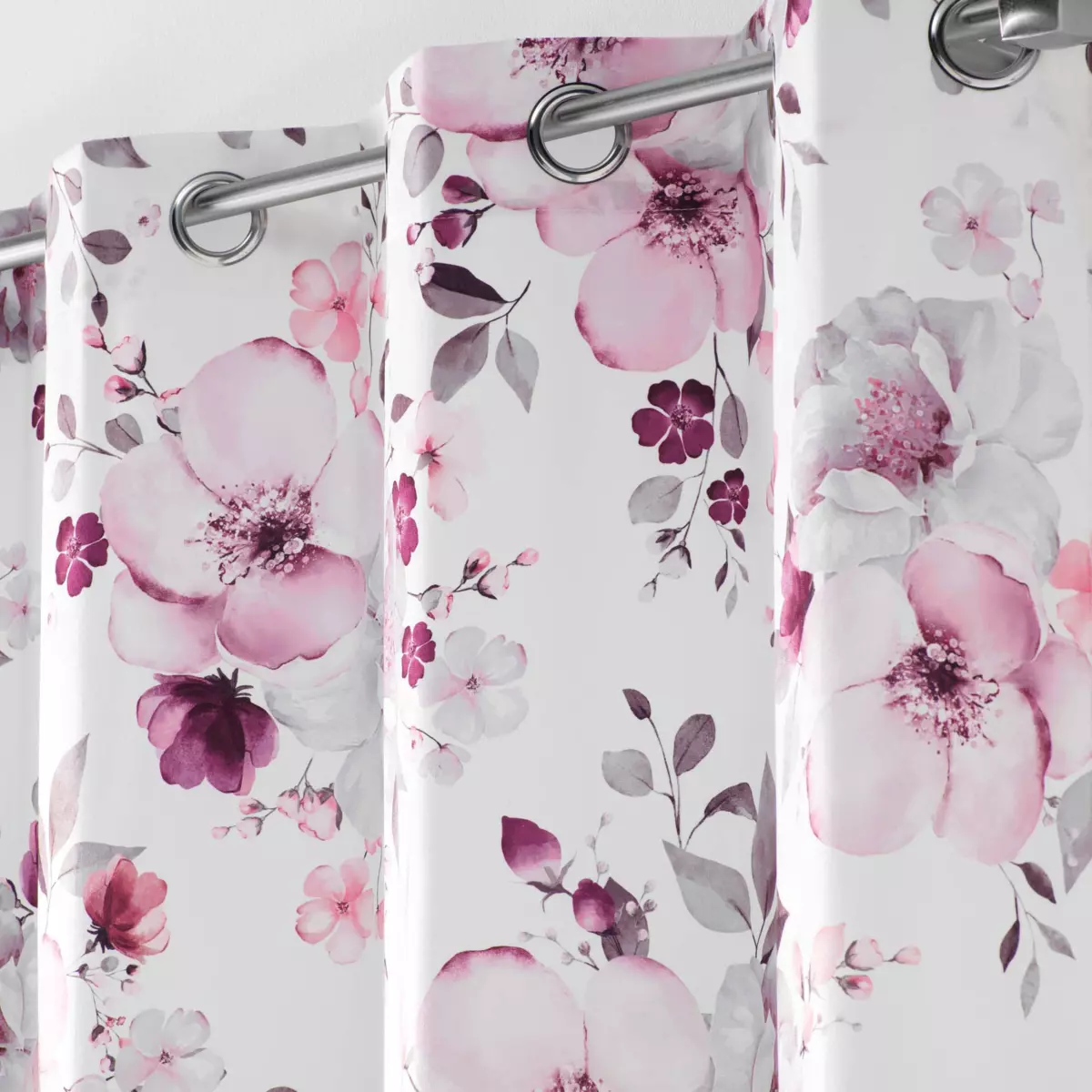 Rideau (140 x 240 cm) Velvet flower Blanc 2