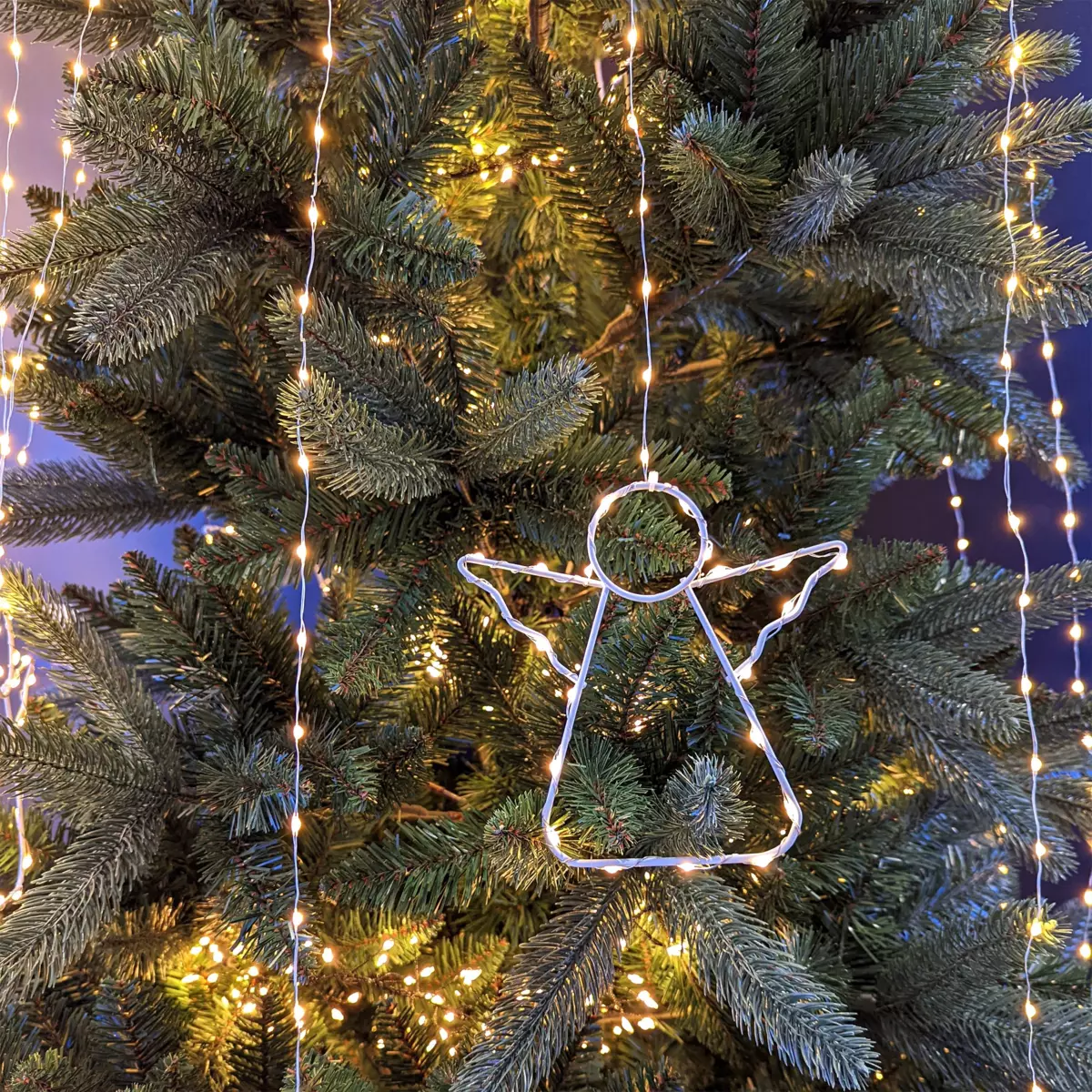 Tenda per albero Alt.2,10 m Bianco molto caldo 762 LED 2