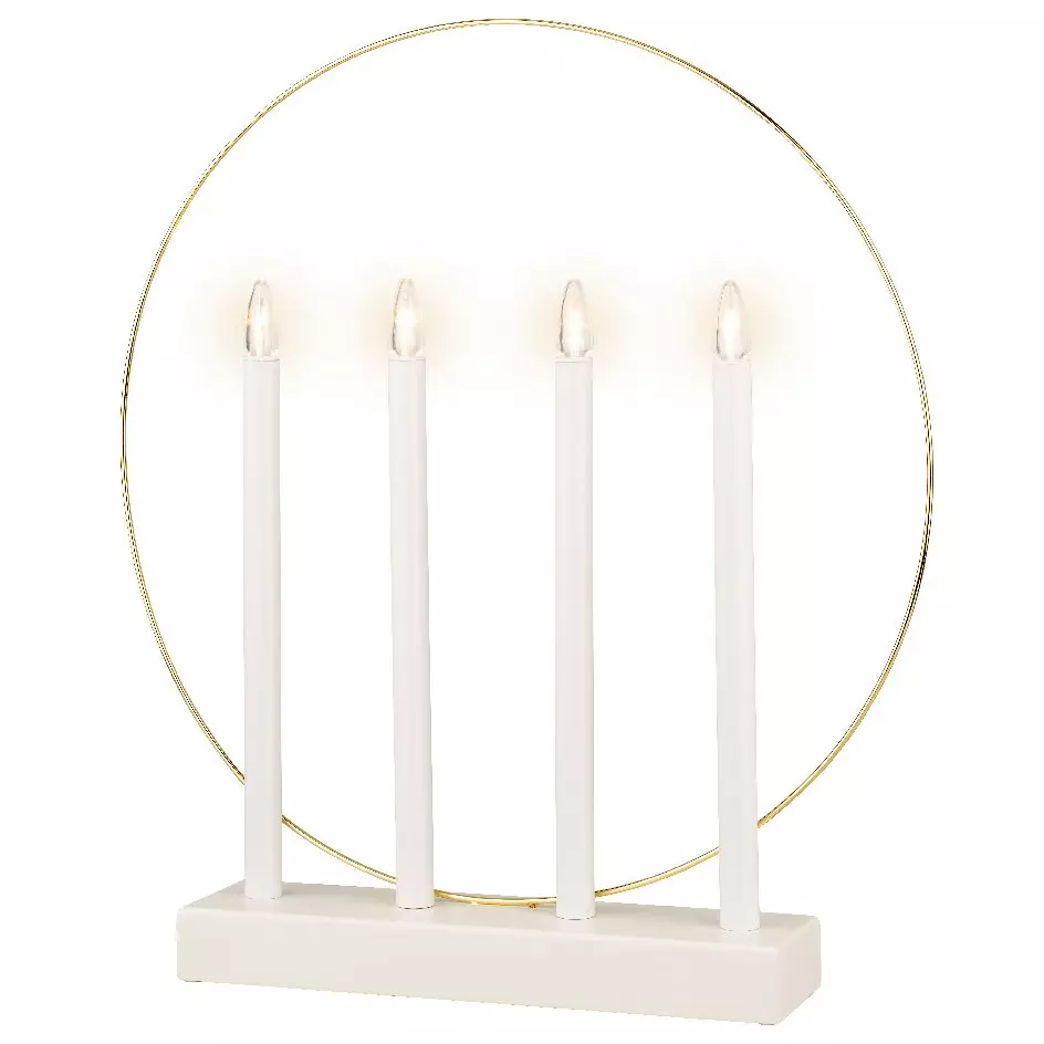candeliere cerchio a pile con luci Bianco caldo 4 LED 3