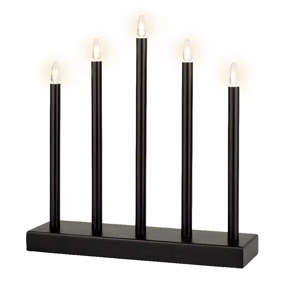 Candelabro a pilas con luz Blanco cálido 5 LED 3