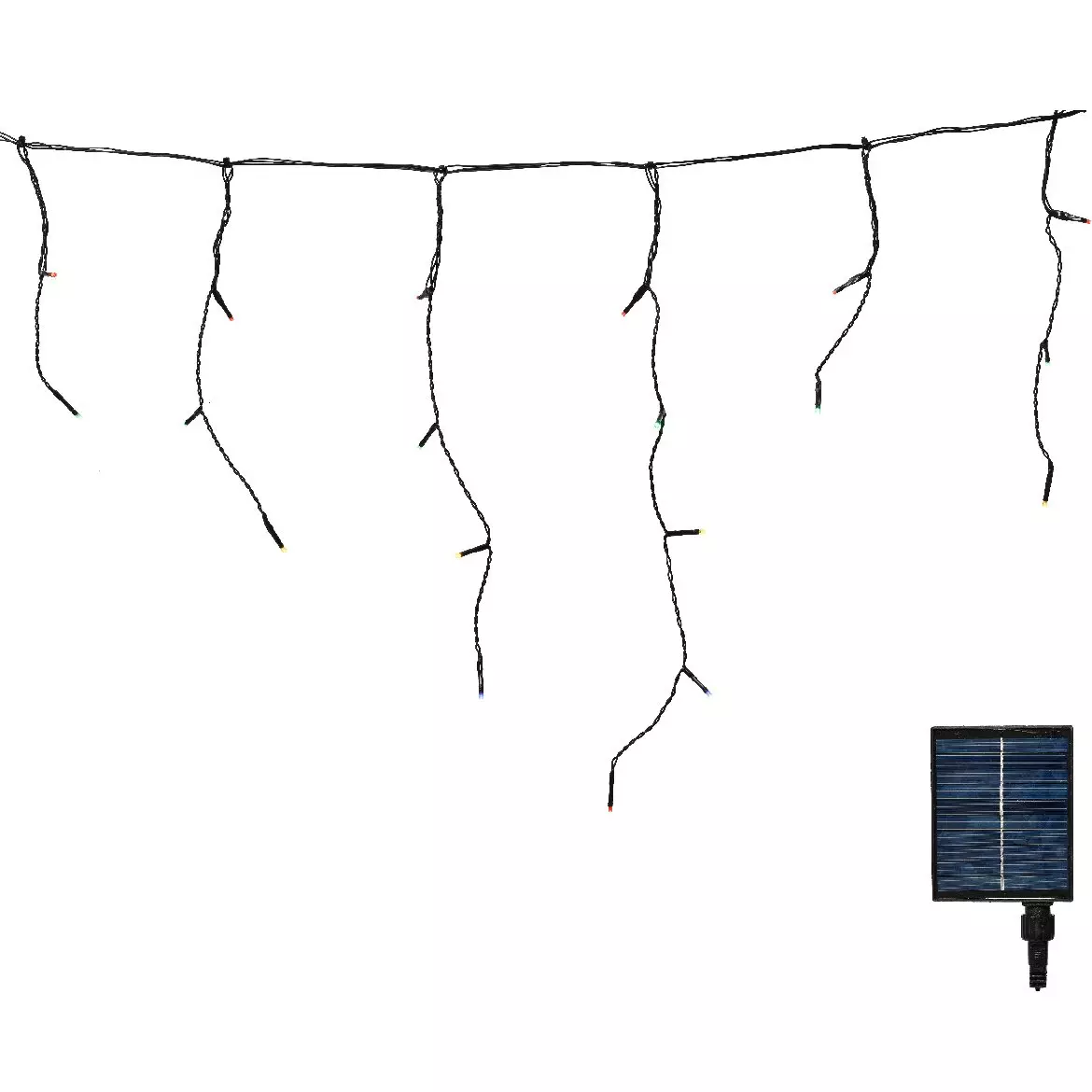 Stalattite luminosa Solare lung.11 m Multicolore 259 LED 2