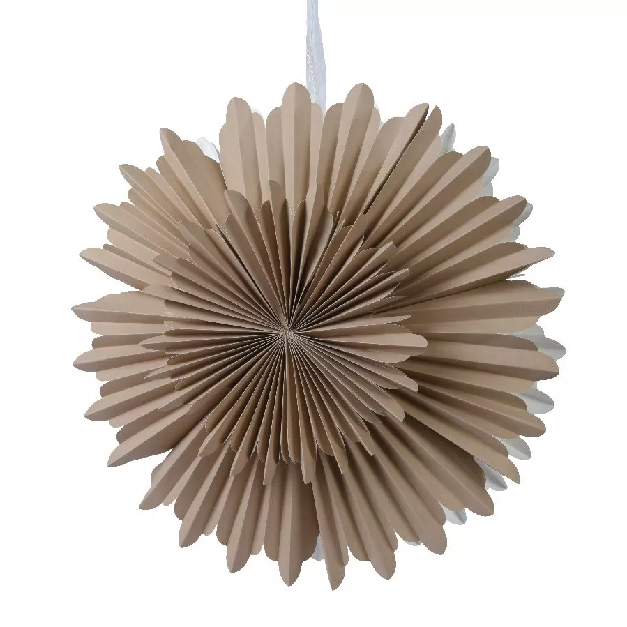 Suspension lumineuse papier Origami (D60 cm) Flocon Sable