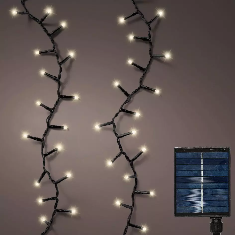 Solar Lichterkette USB-aufladbar 22,50 m Warmweiß 1000 LEDs - Weihnachts-beleuchtung
