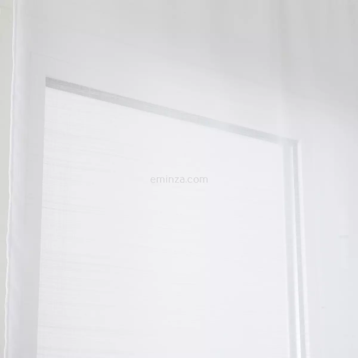 Voilage vitrage (70 x 200 cm) Etamine givrée Blanc 4