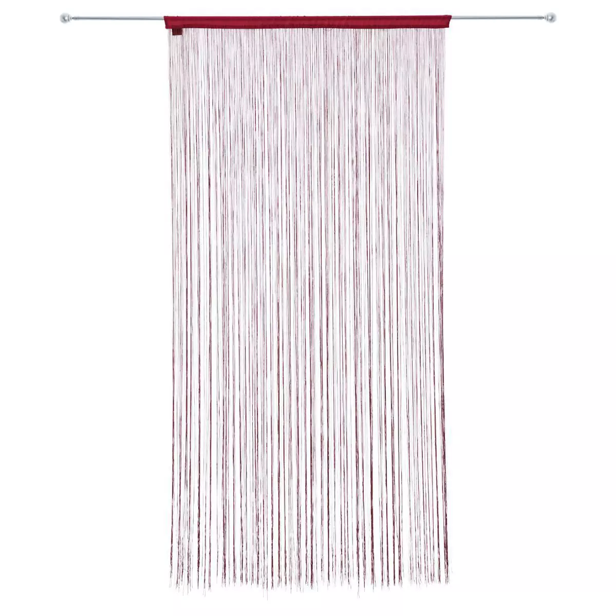 Rideau de fil (90 x H200 cm) Uni Rouge grenat 2