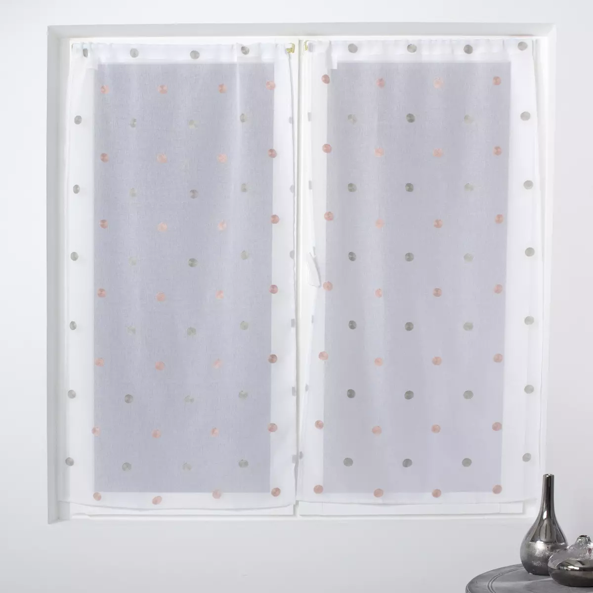 Paire de voilage (60 x 120 cm) Smarties Gris 3