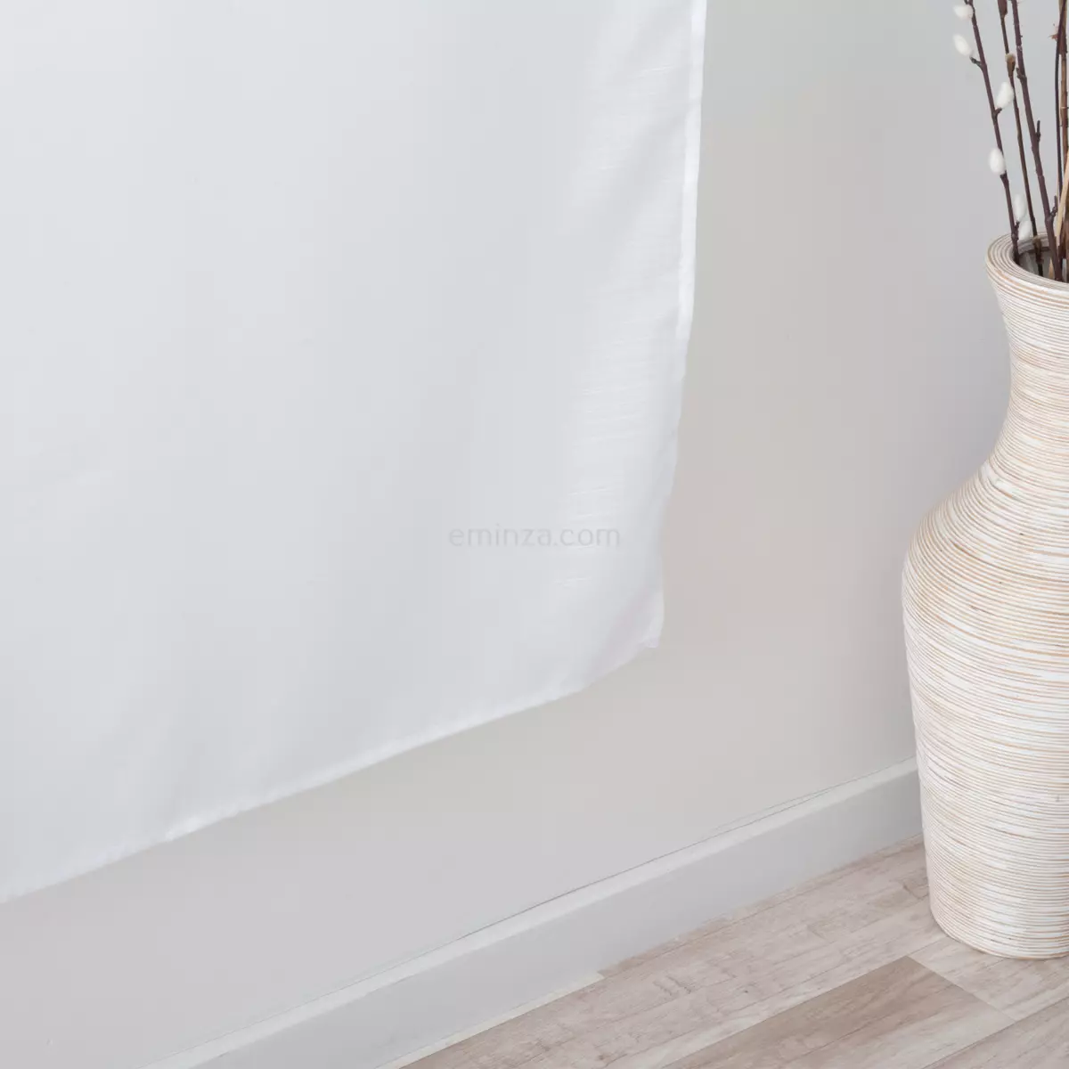 Visillo para ventana (90 x 200 cm) Etamine Blanco escarchado 4