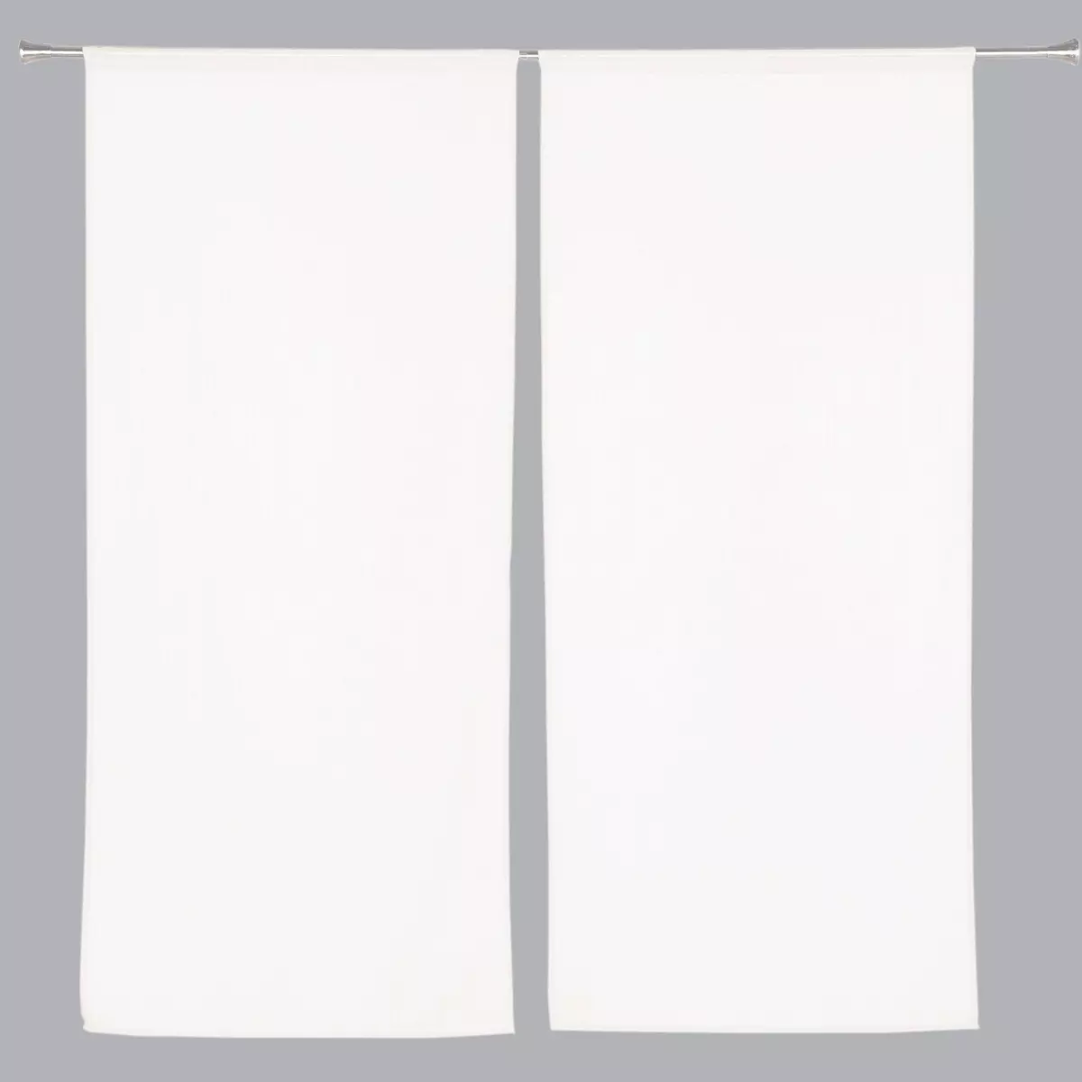 Paire de voilages (45 x 120 cm) Etamine givrée Blanc 1
