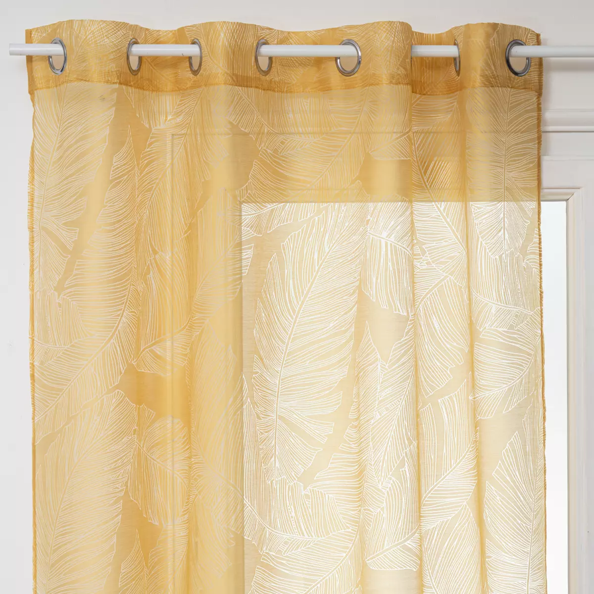 Tenda trasparente (140 x 240 cm) Feuilles Giallo ocra 2