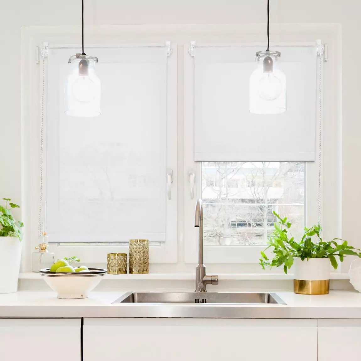 Tenda a rullo filtrante (60 x H180 cm) Tinta unita Bianco 2