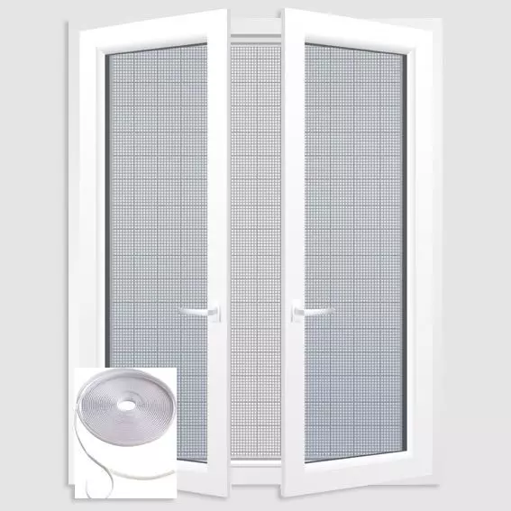 Kit moustiquaire fenêtre (130 x 150 cm) Blanc 1