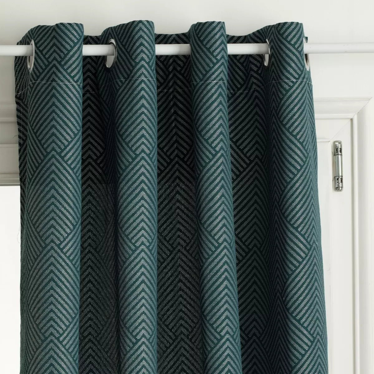 Rideau (140 x 260 cm) Geom Bleu canard 2