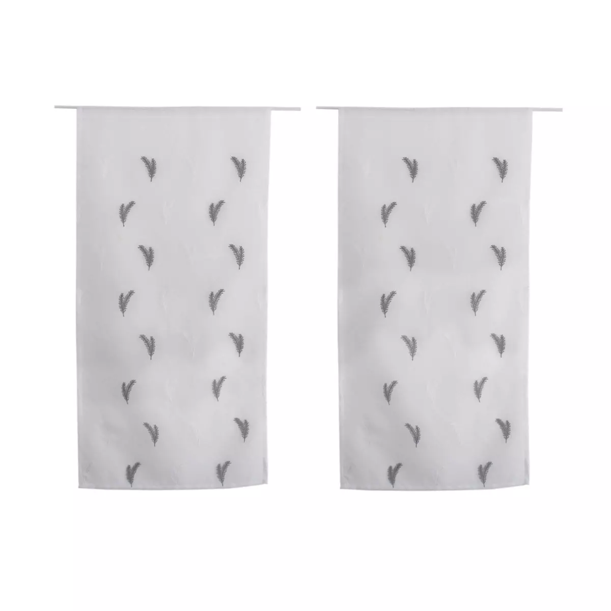 Paire de voilages (60 x 120 cm) Calisson Grise 4