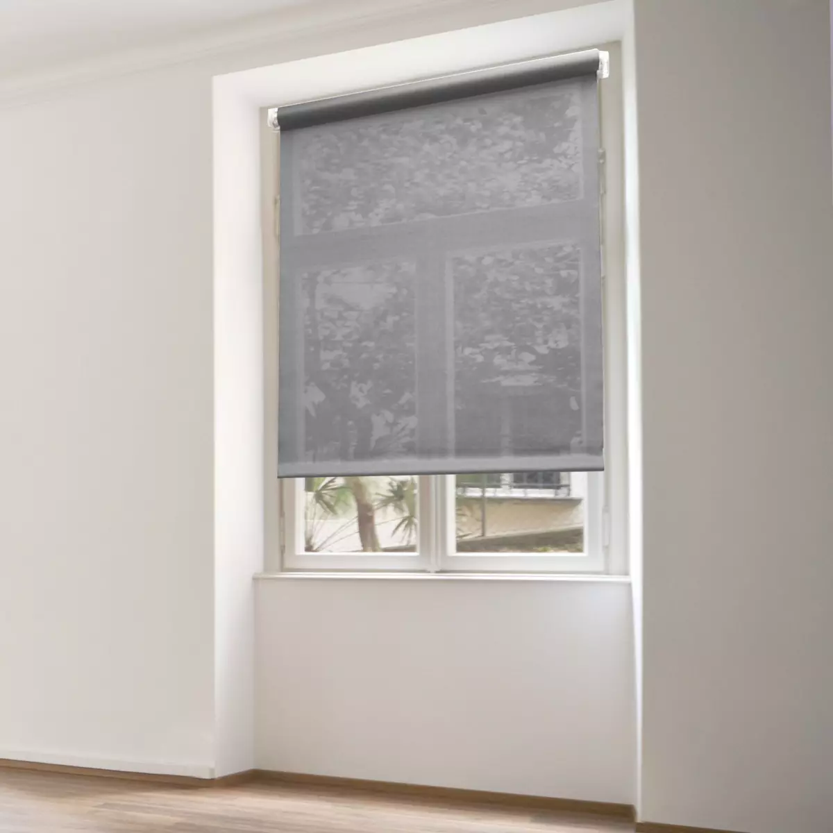 Tenda a rullo filtrante (45 x H180 cm) Tinta unita Grigio 1