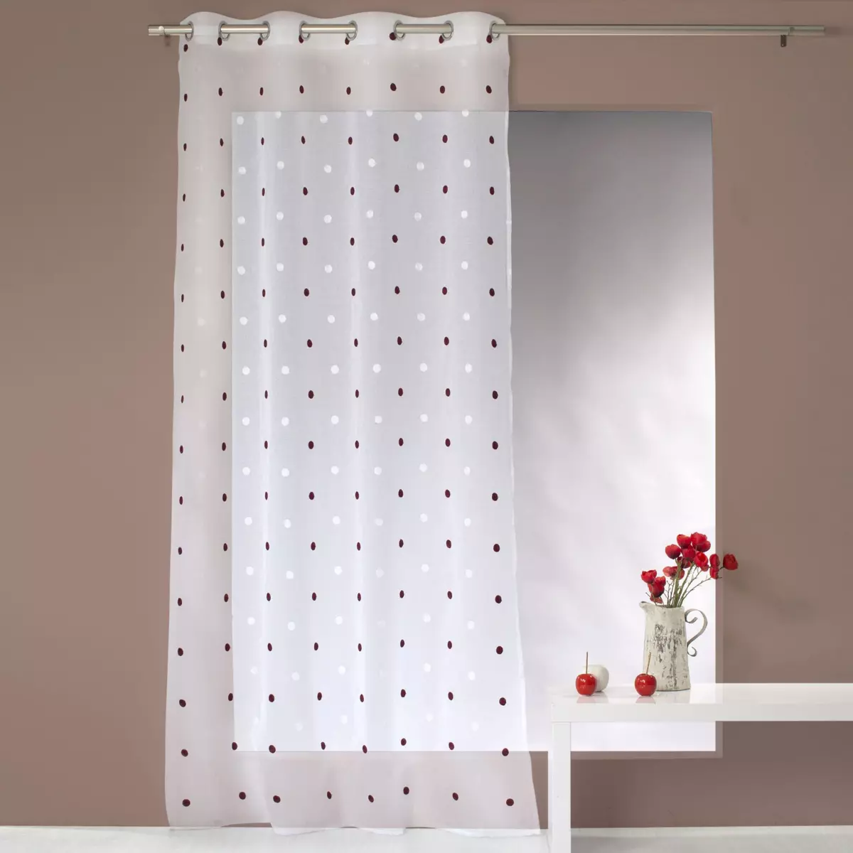 Tenda trasparente (140 x 240 cm) Smarties Bordò 2