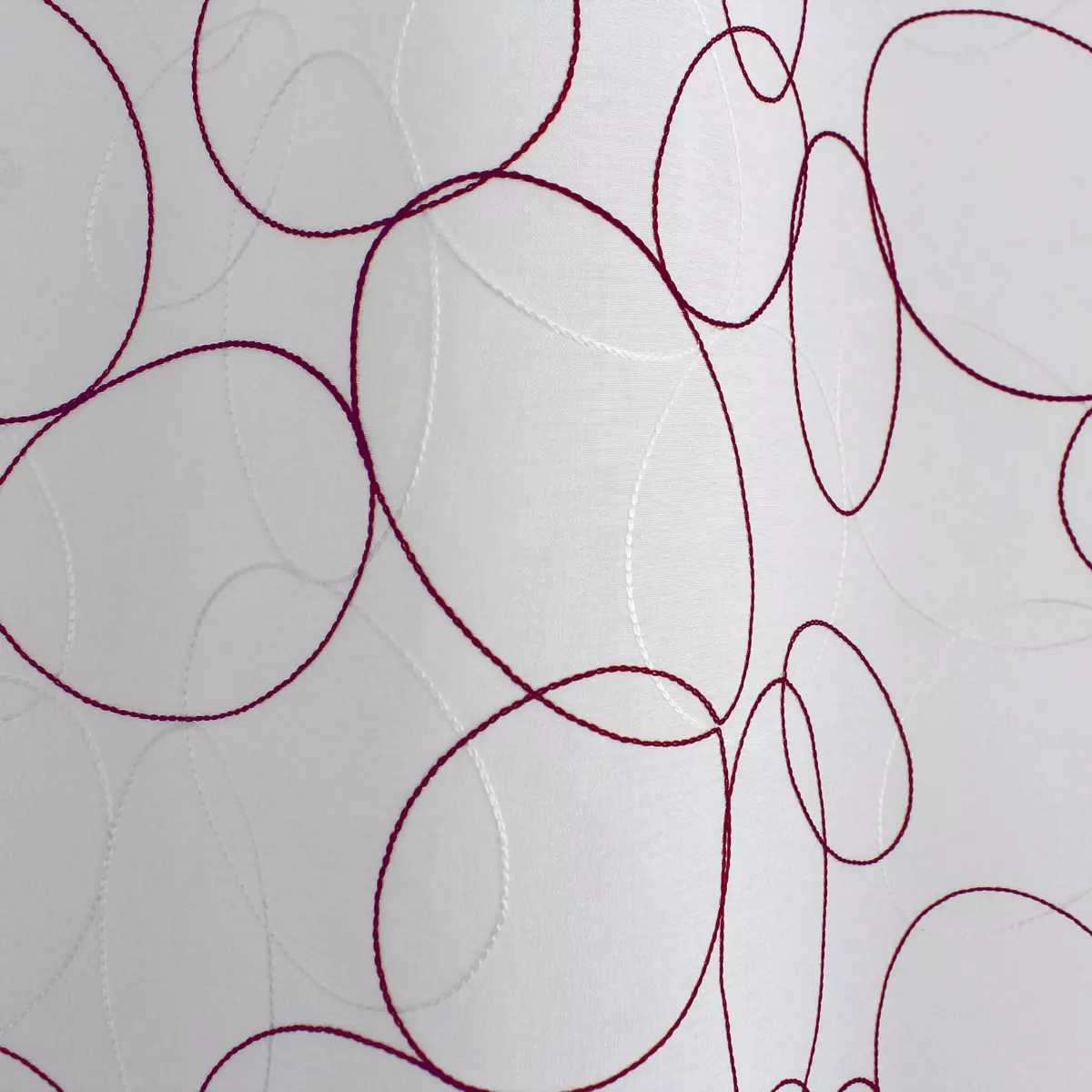 Voilage brodé (140 x 240 cm) Galet Bordeaux 3