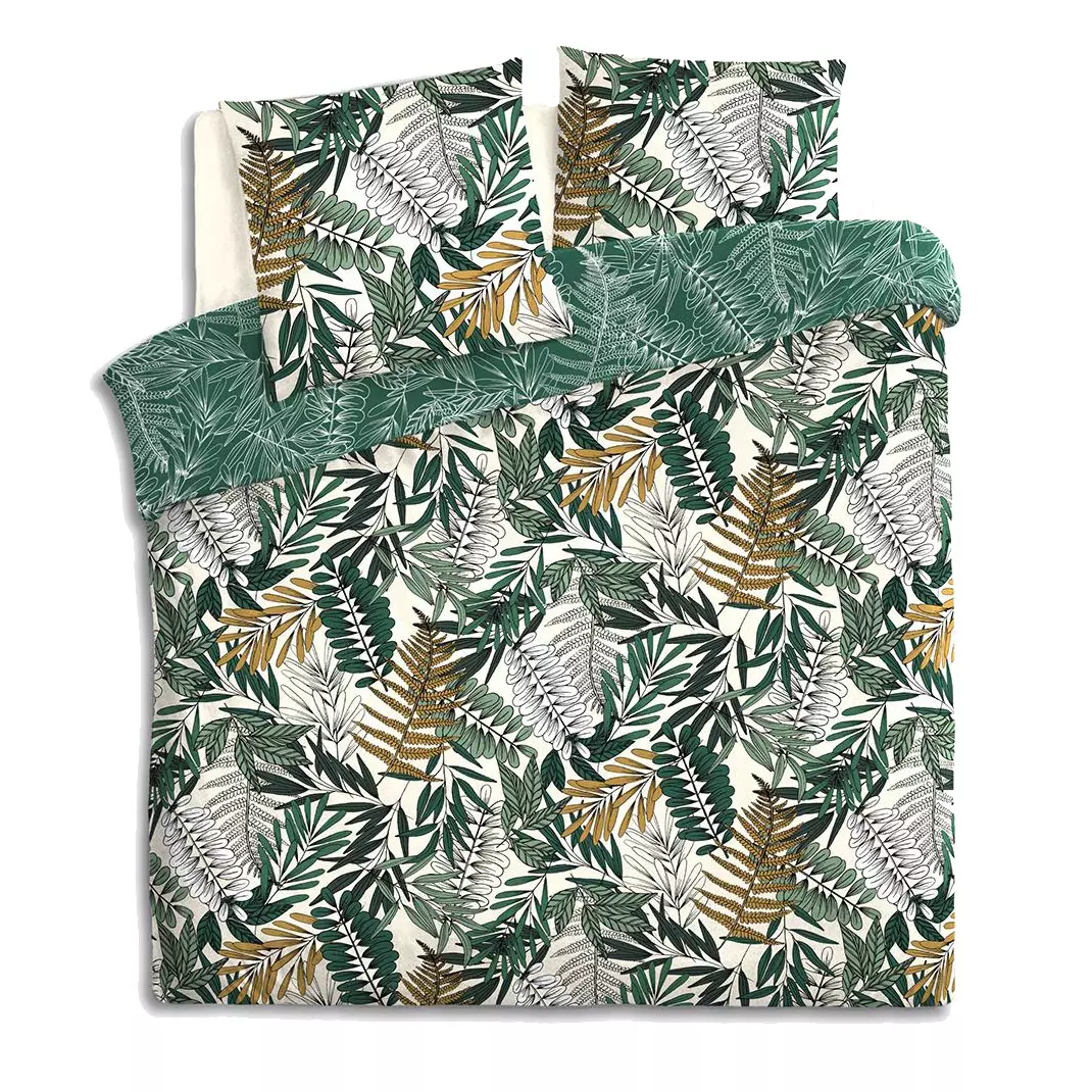 Copripiumino e due federe quadrate cotone (240 cm) Tropik Verde 2