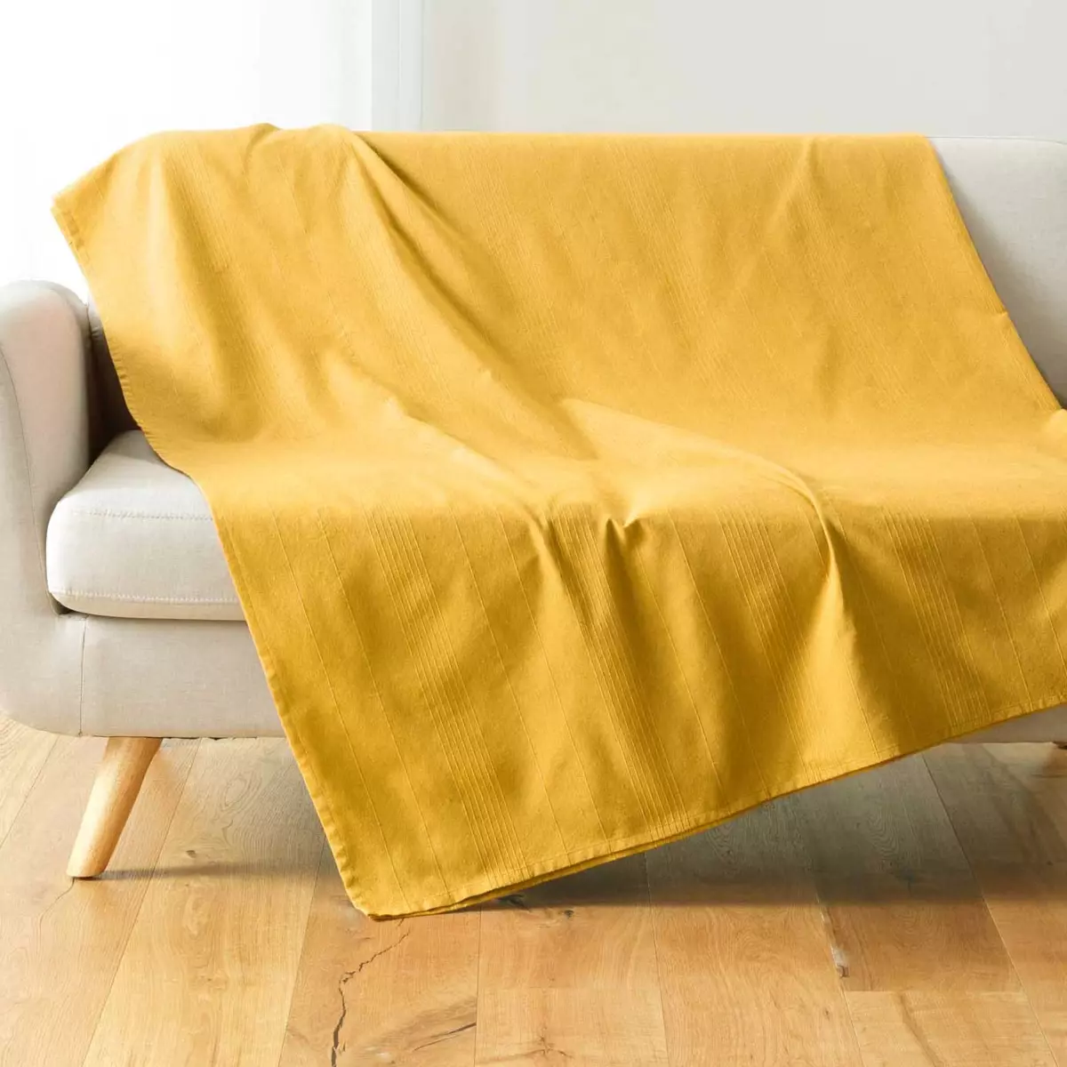 Manta (220 cm) Lucile Amarillo curry 1