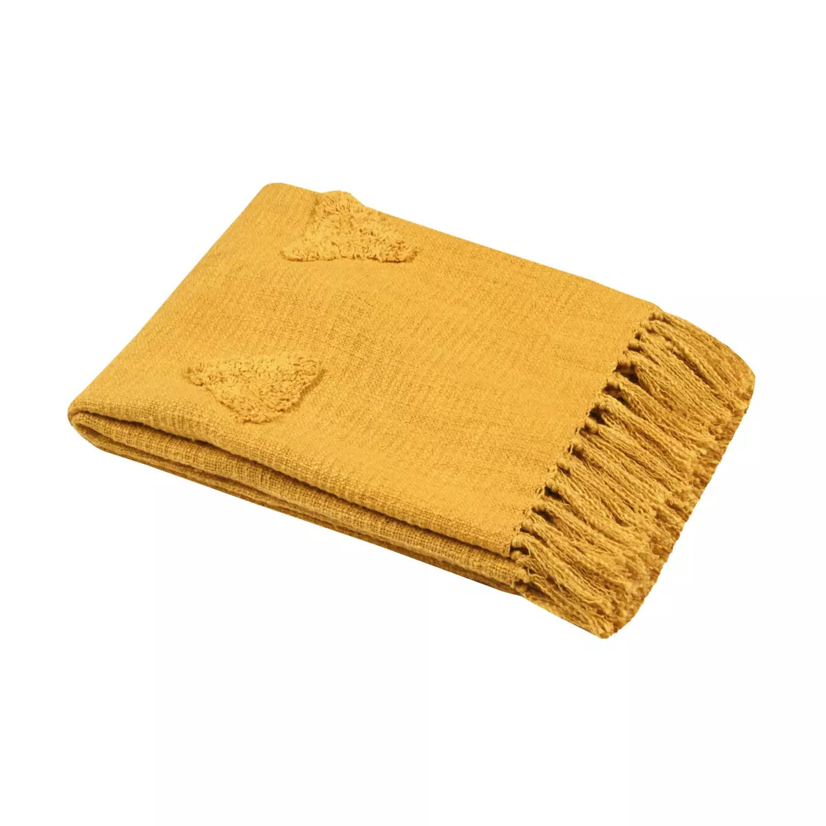 Plaid coton (150 cm) Bonifacio Jaune moutarde