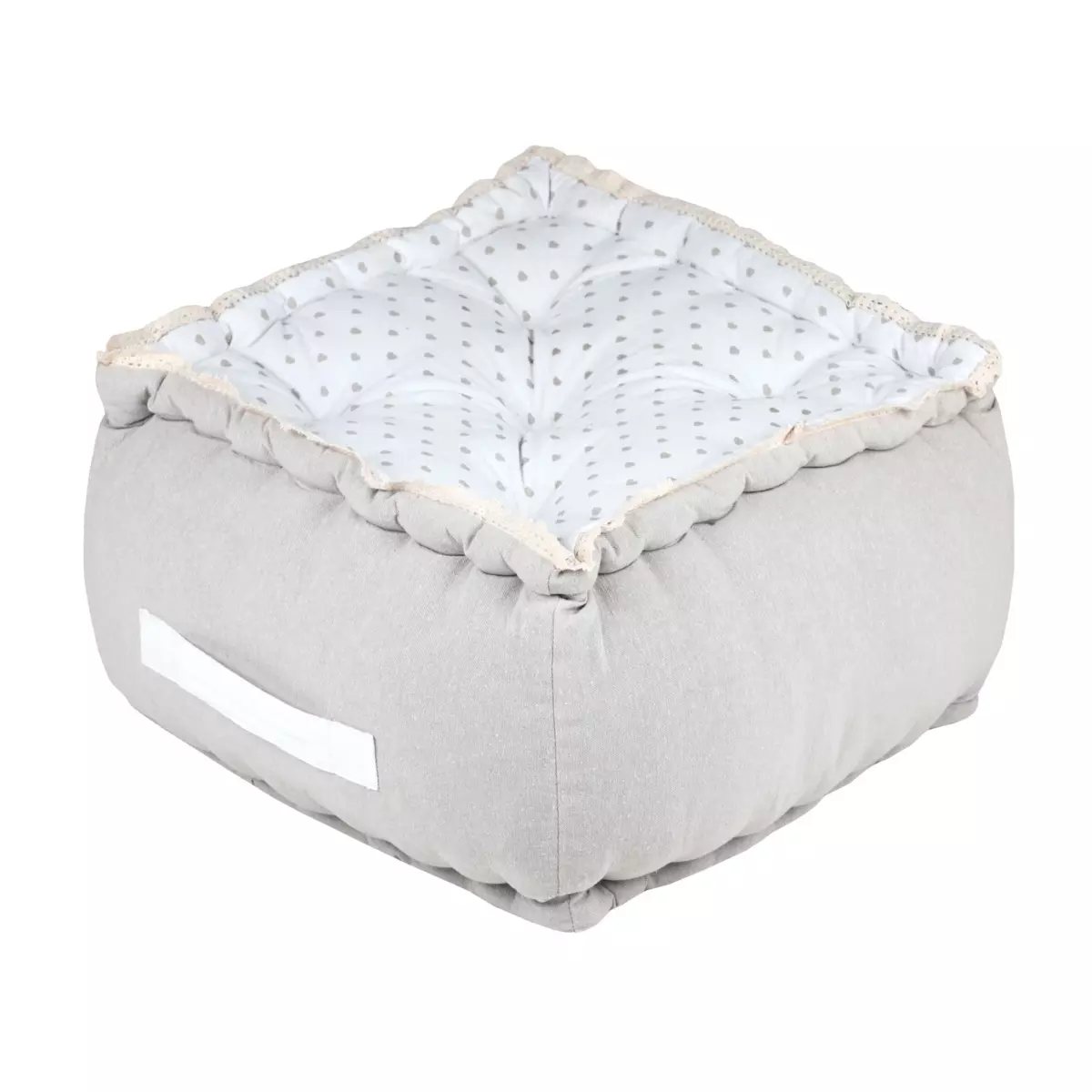 Coussin de sol grande hauteur (H30 cm) Berenice Beige 4