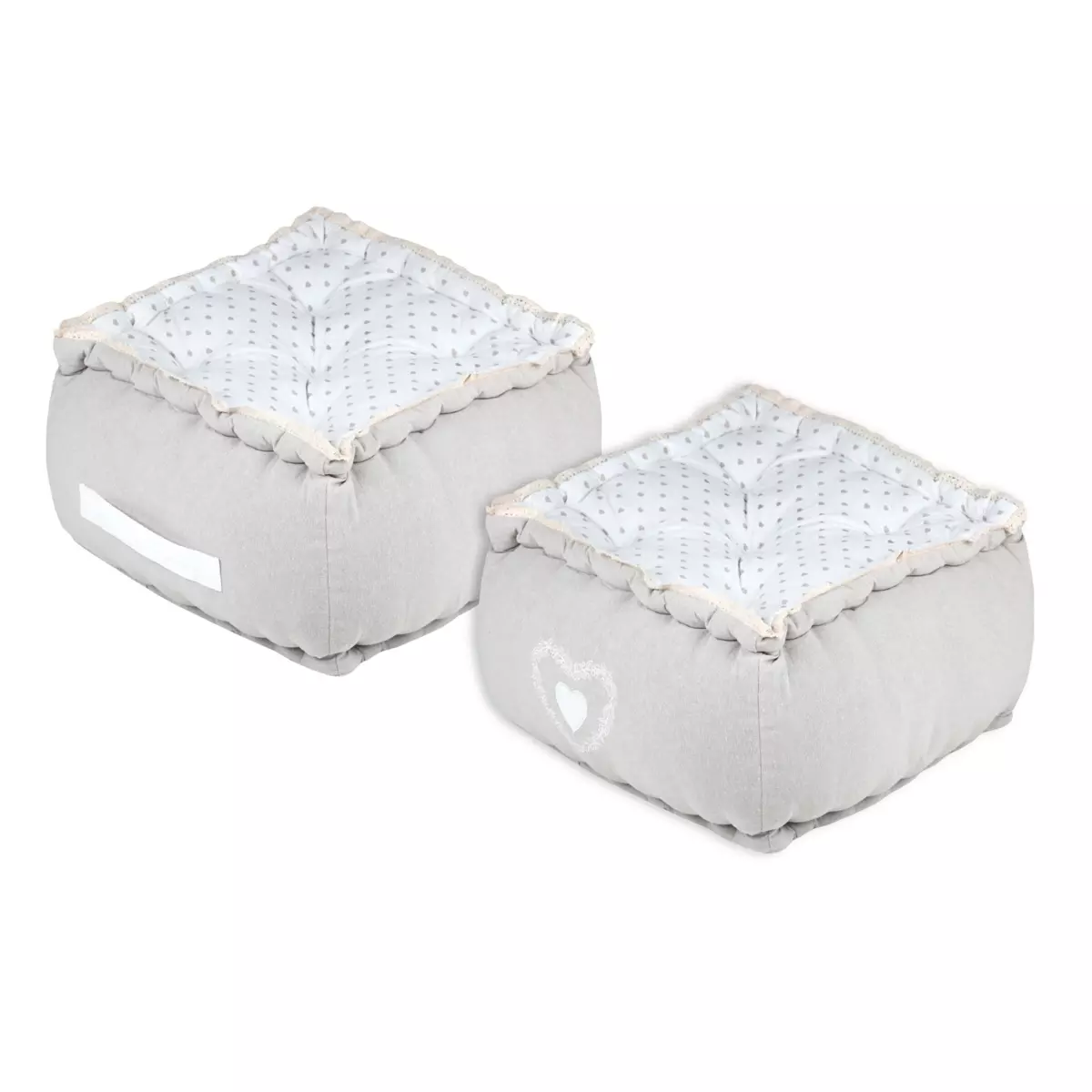 Coussin de sol grande hauteur (H30 cm) Berenice Beige 5