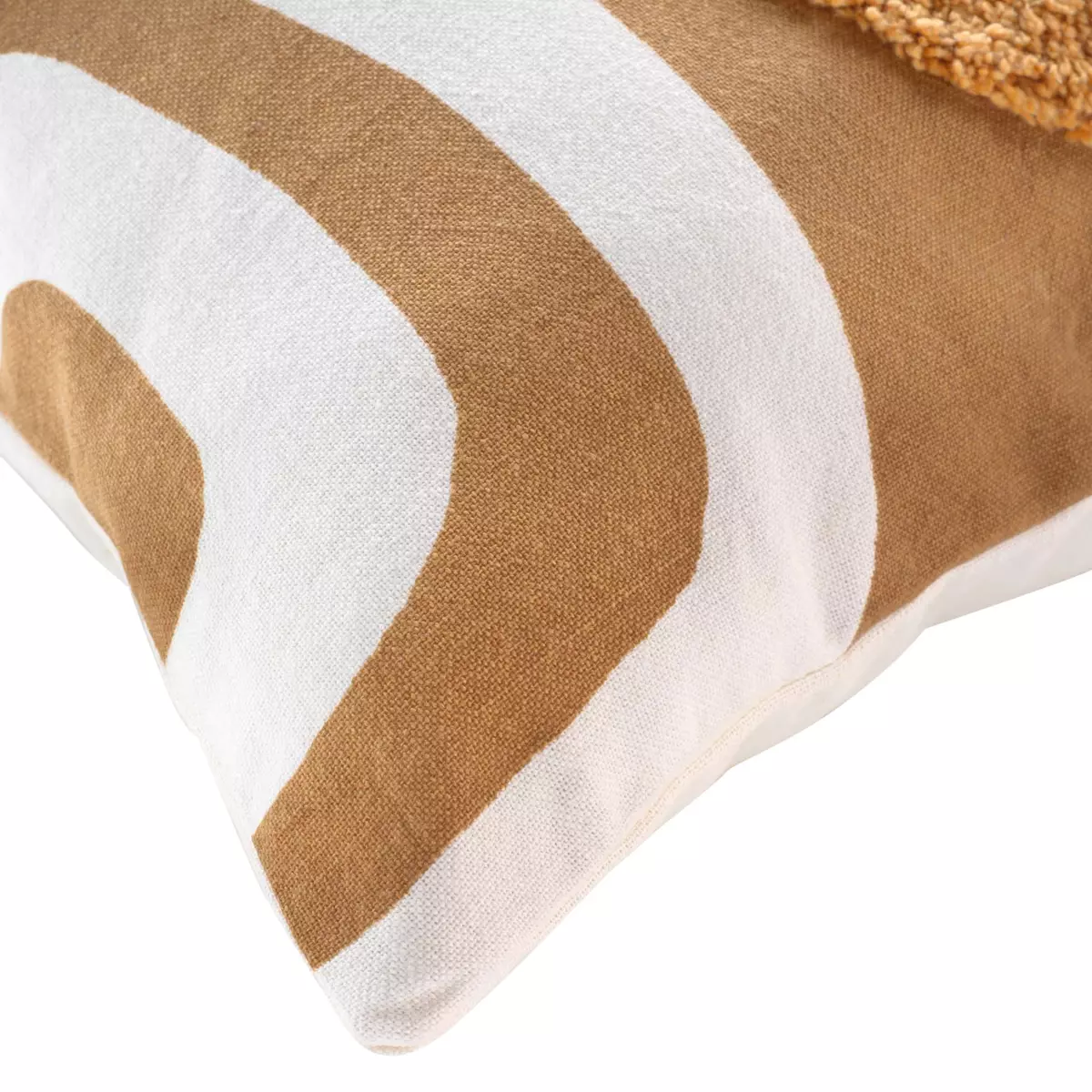 Housse de coussin carrée coton (40 cm) Mirade Camel