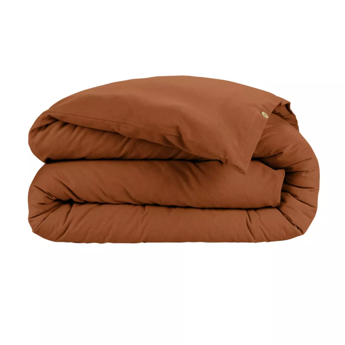 Copripiumino flanella di cotone (240 cm) Théa Terracotta 4