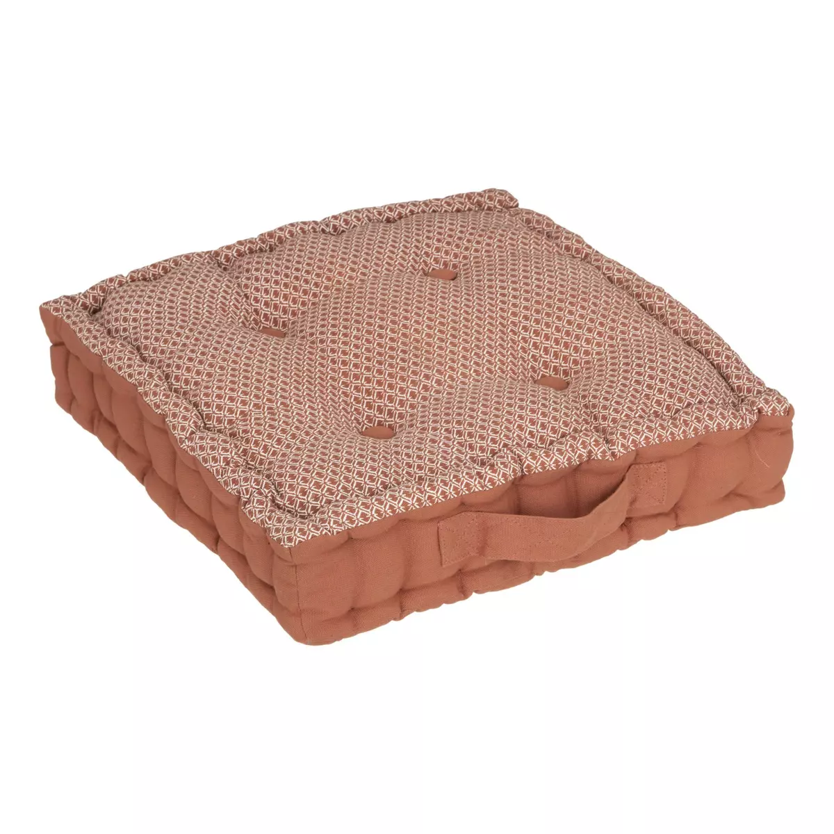 Coussin de sol carré (40 cm) Otto Terracotta 1