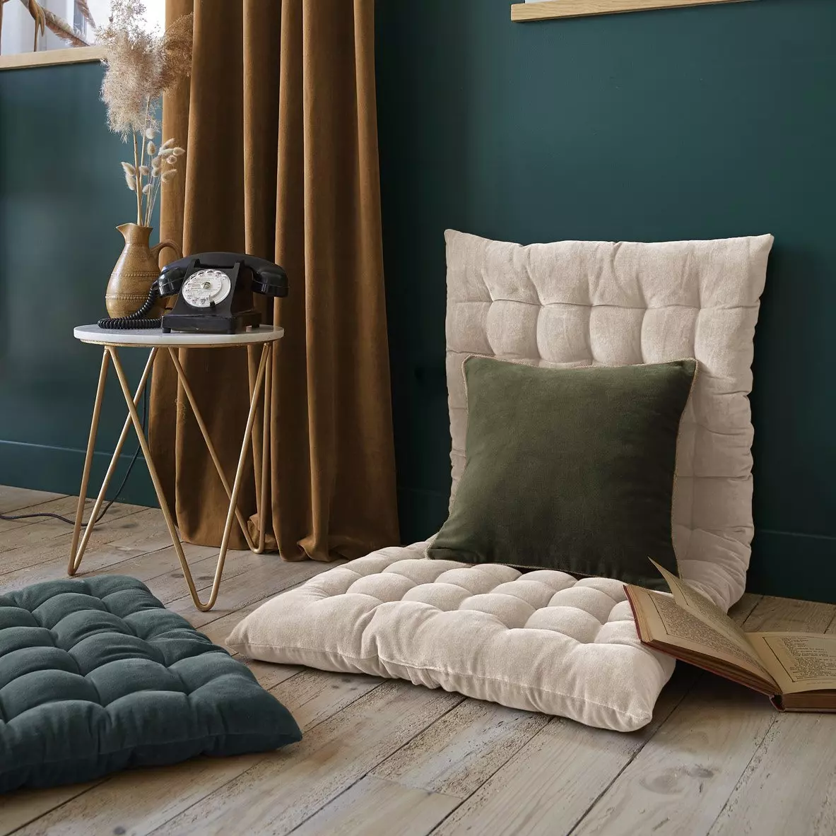 Cuscino quadrato (45 cm) César Verde timo 3