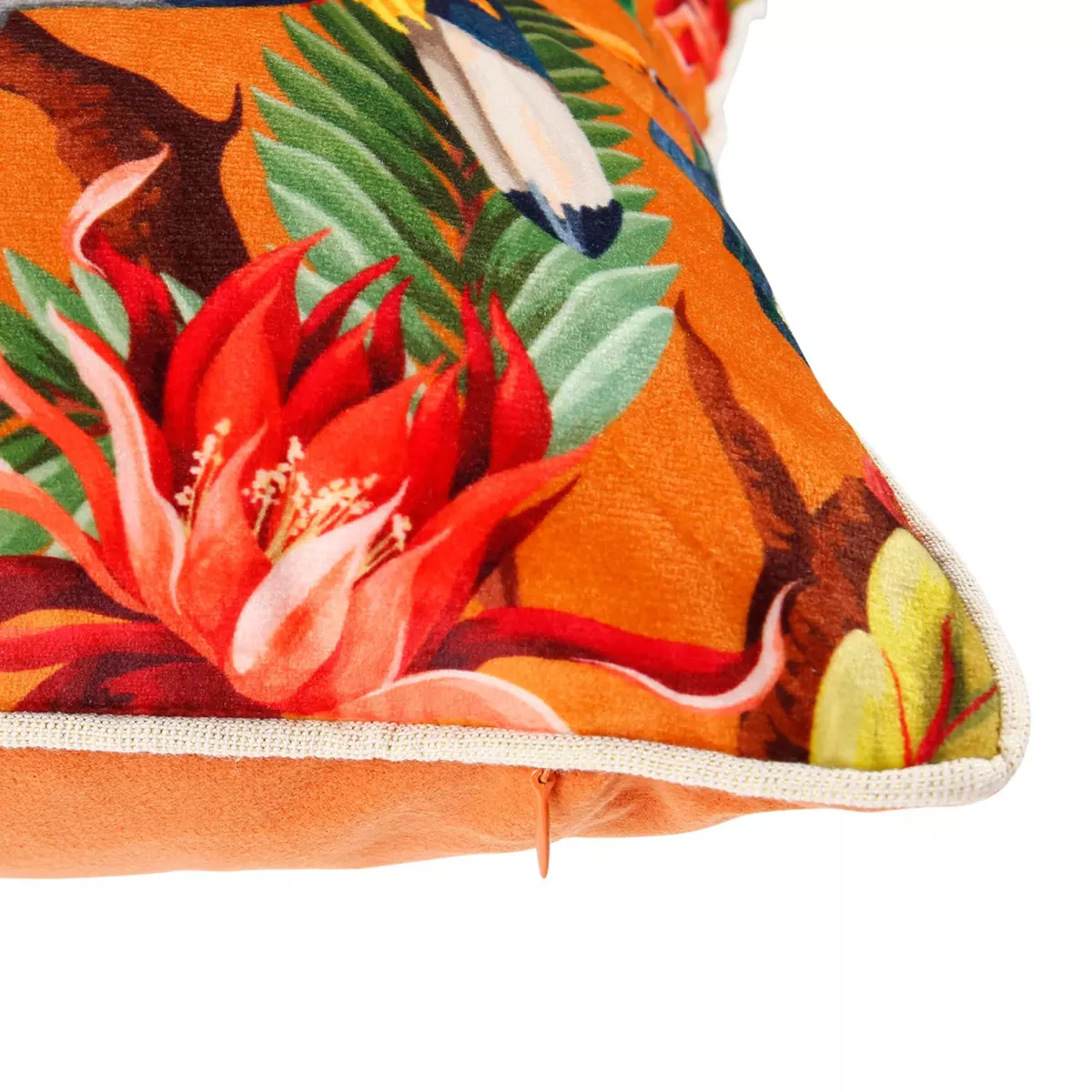 Housse de coussin carrée (40 cm) Jungle Orange 3