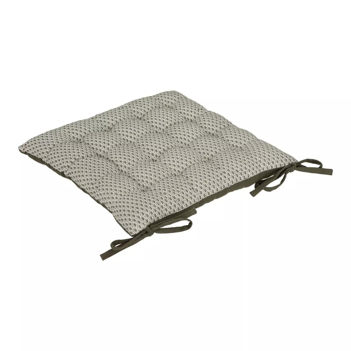 Coussin de chaise carré Otto Vert kaki 1