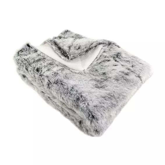 Plaid imitazione pelliccia Orso Grigio 1