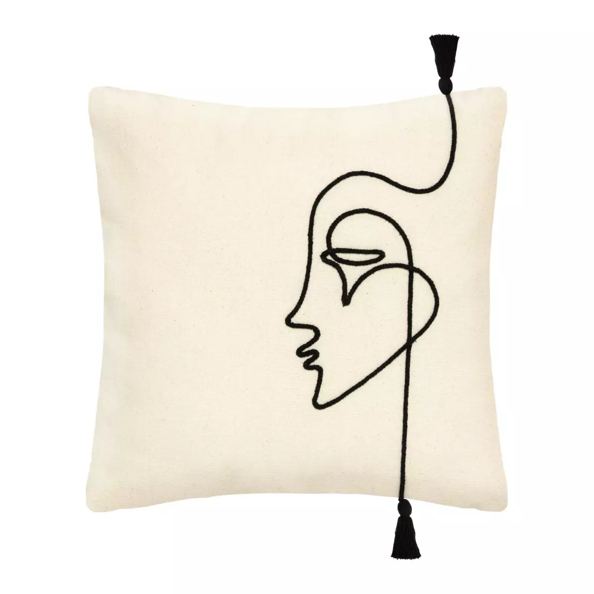 Fodera cuscino quadrato (40 cm) Visage Avorio 1