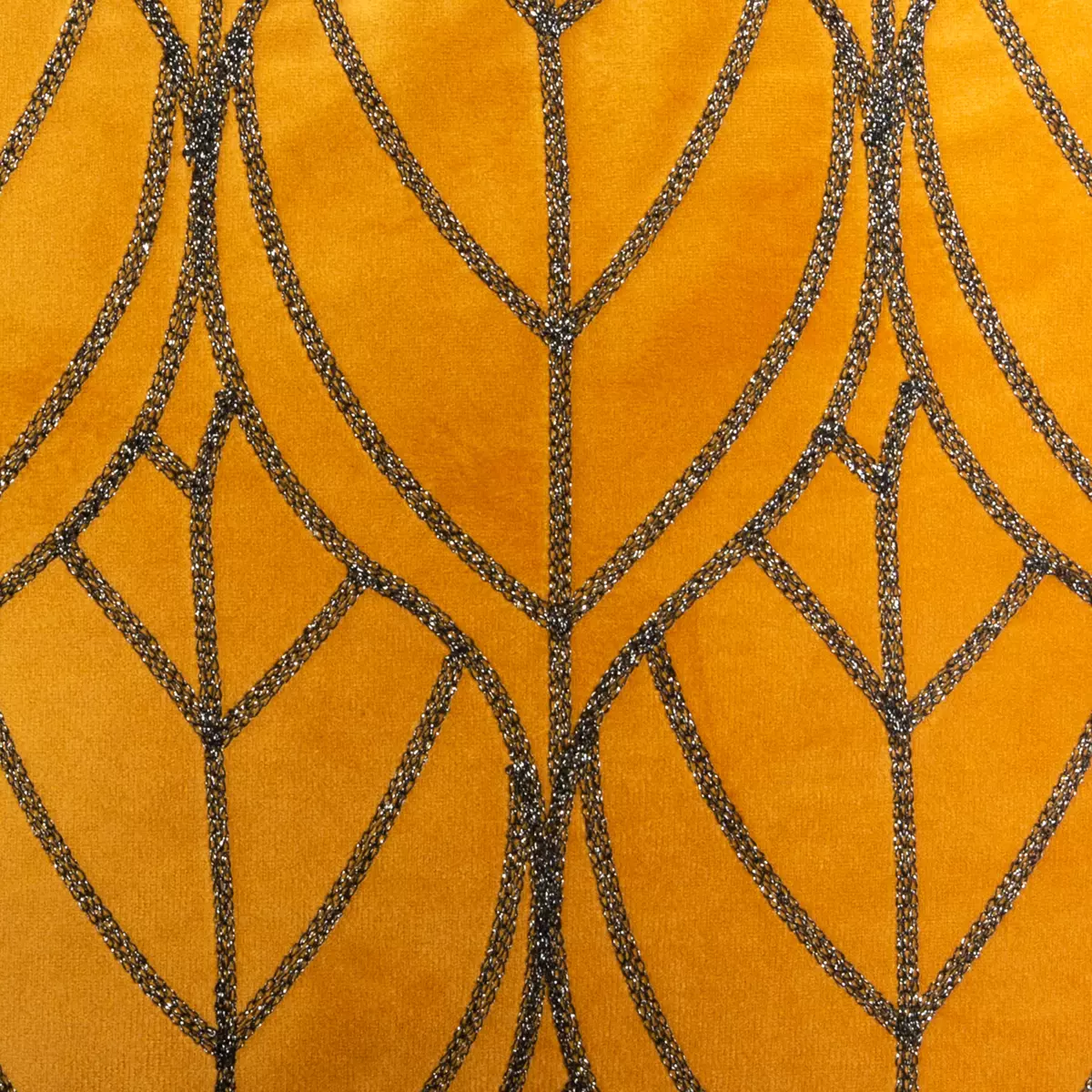 Coussin carré (40 cm) Charly Jaune ocre 4