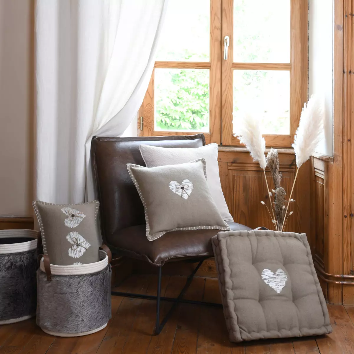 Cuscino quadrato (40 cm) Meane Tortora 2