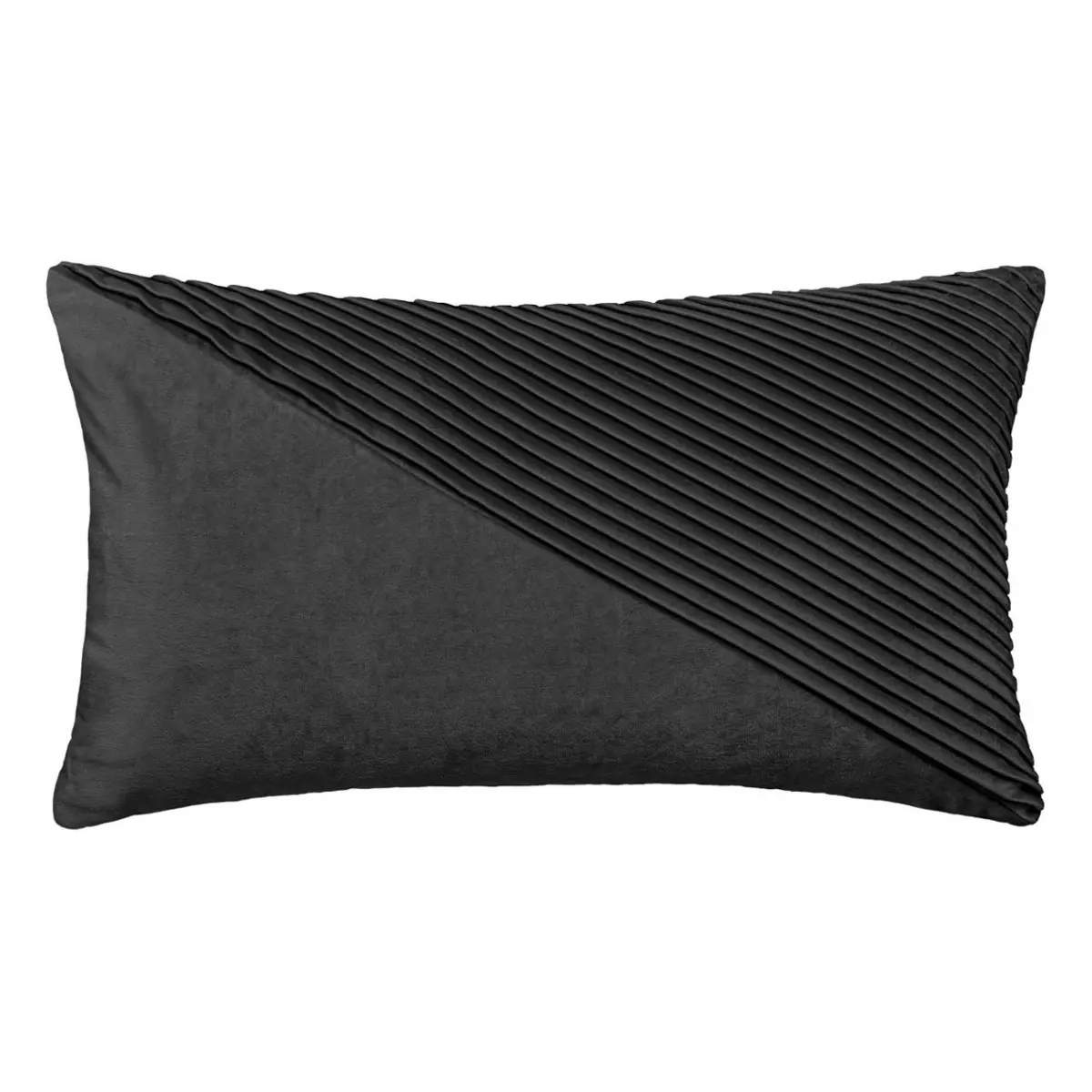 Coussin rectangulaire velours Rita Gris 1