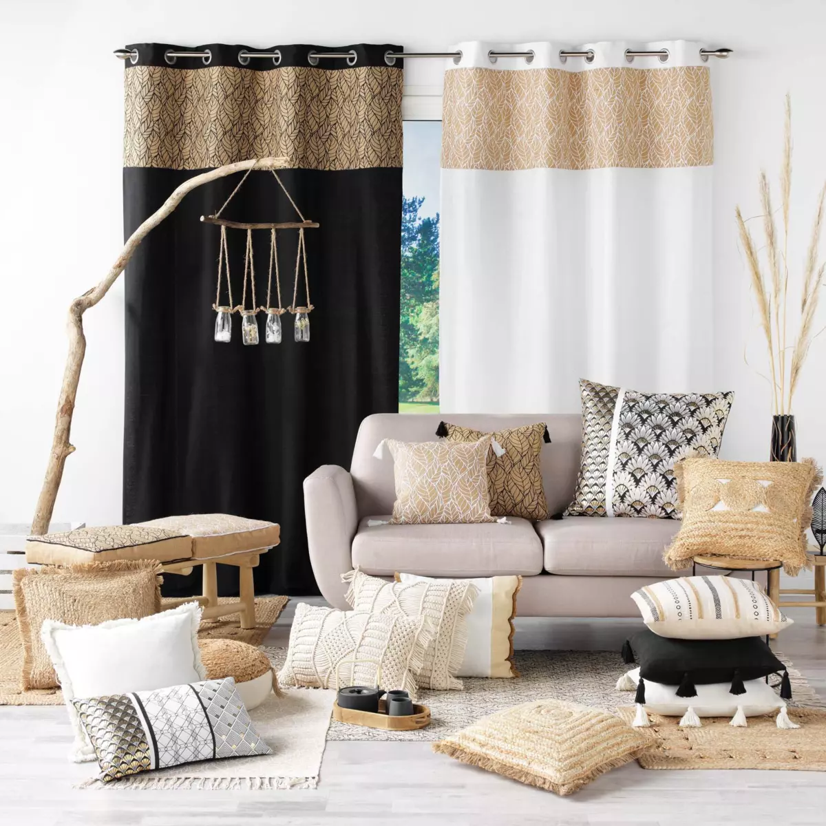 Housse de coussin carrée (60 cm) Carat Or 2