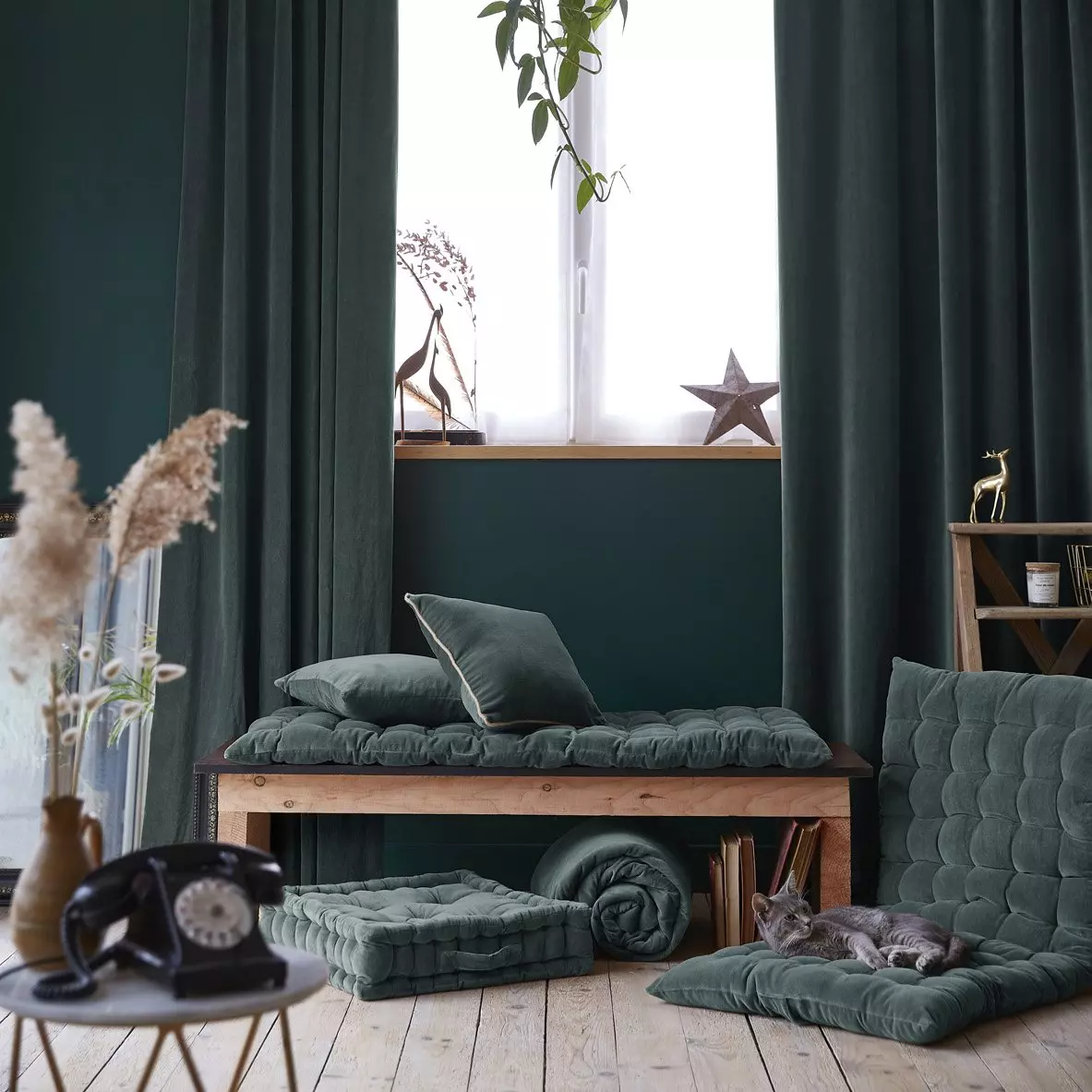 Cuscino quadrato (45 cm) César Grigio ardesia 5