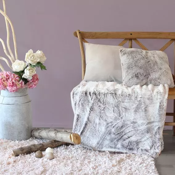 Kunstfelldecke (150 cm) Ours Taupe 3