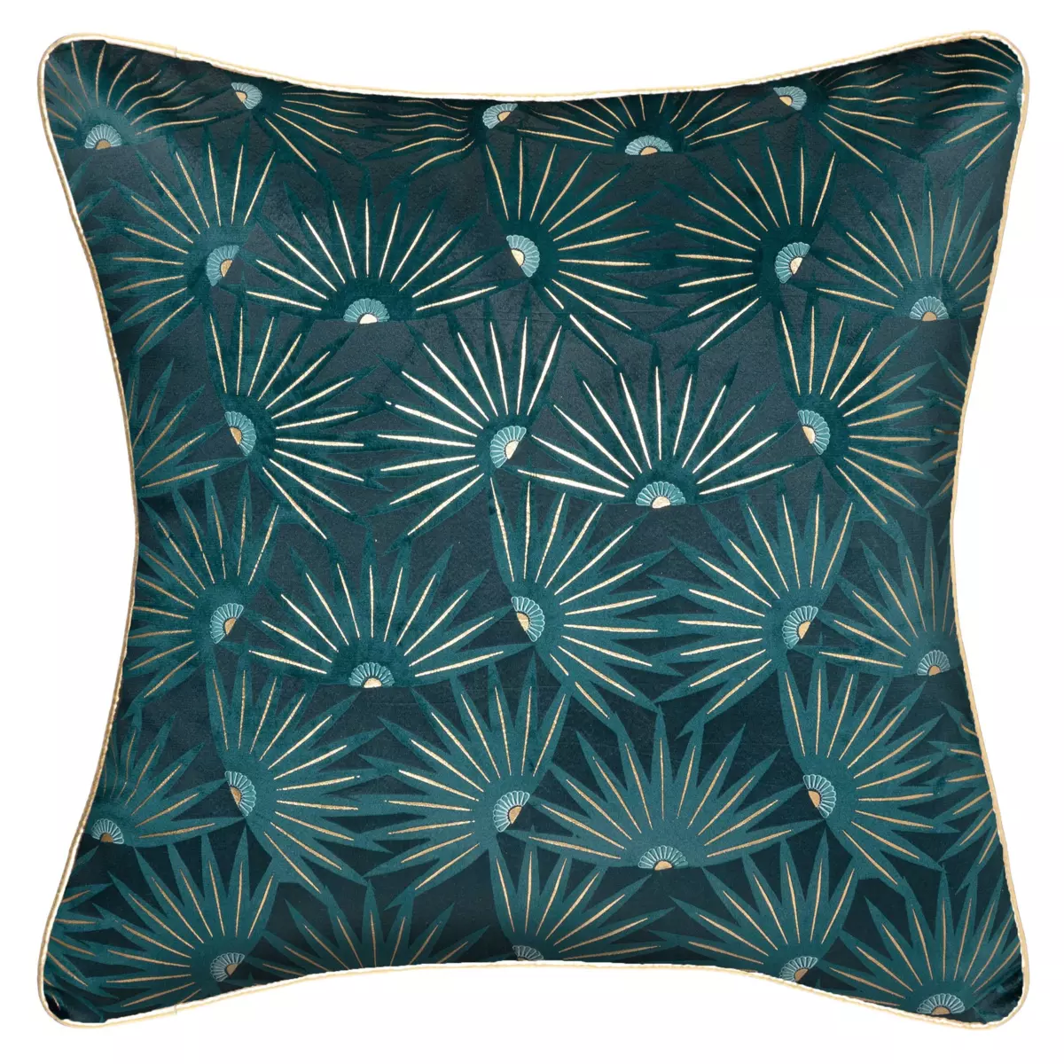 Housse de coussin carrée (40 cm) Feel Bleu canard 1