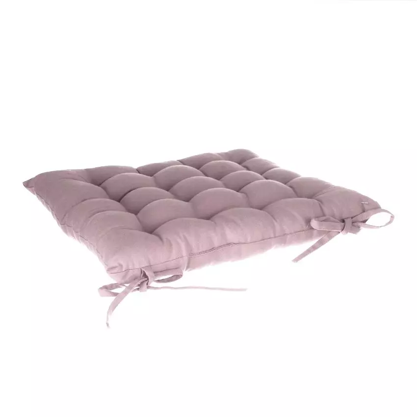 Coussin de chaise carré Datara Rose clair 3