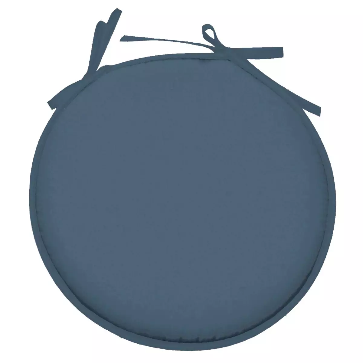 Galette de chaise ronde Nelson Bleu Petrole 1