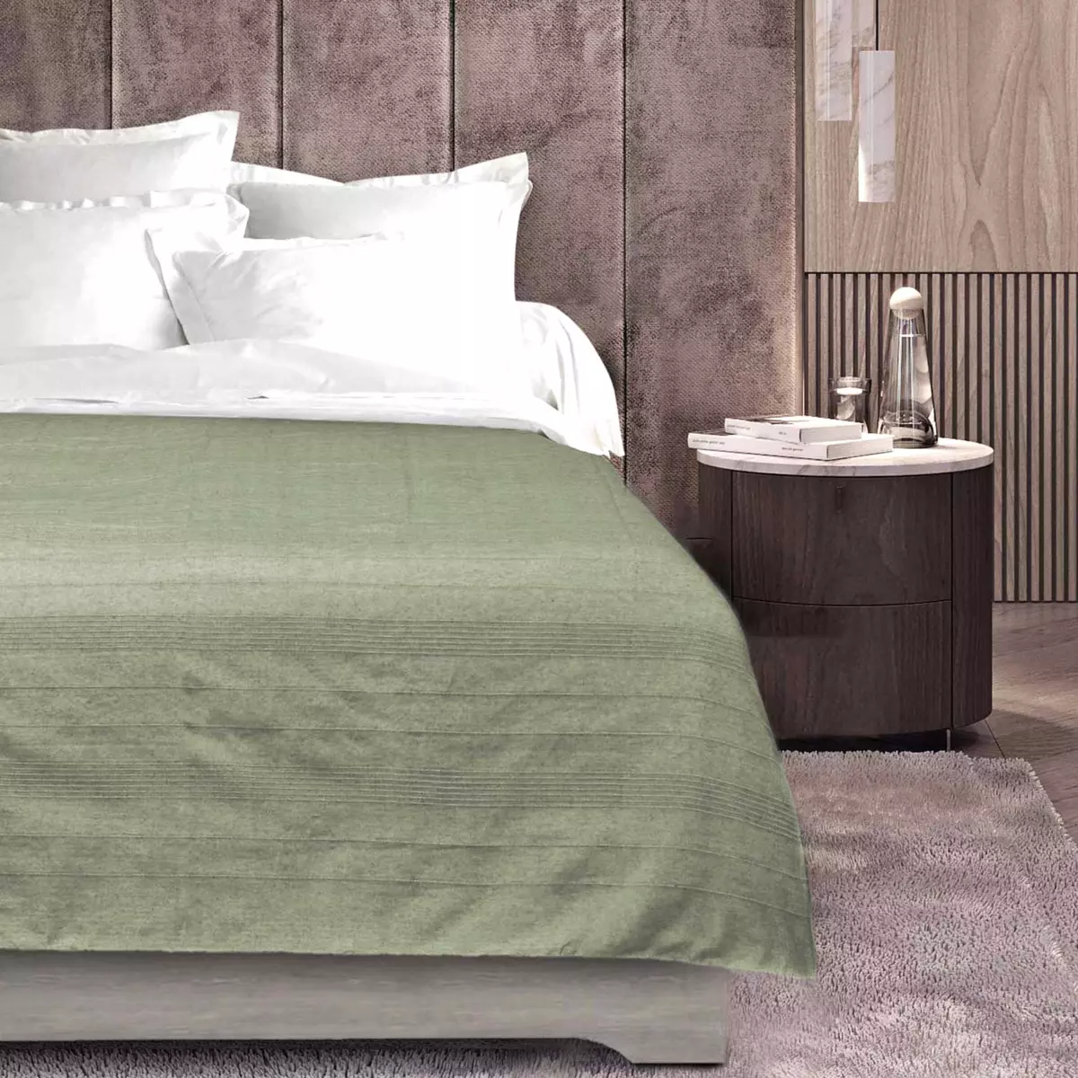 Manta (240 cm) Lucile Verde salvia 2