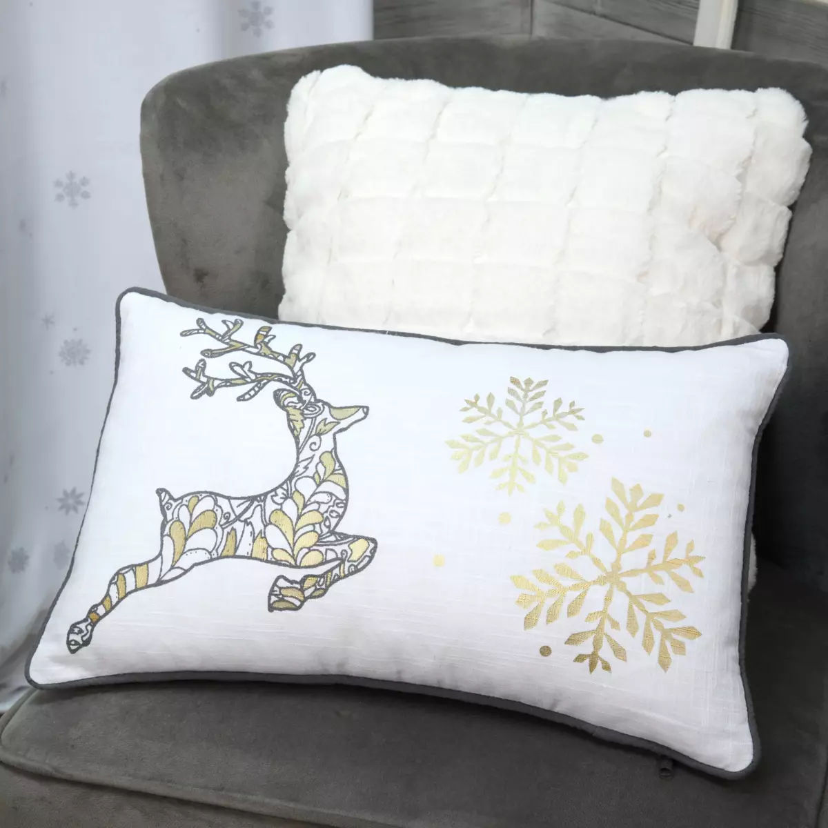 Cuscino rettangolare (50 cm) Lumineux Bianco 1